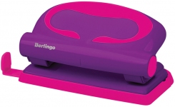 Дырокол Berlingo "Fuze" 10л., пластиковый, фиолетовый, с линейкой, DDp_10004