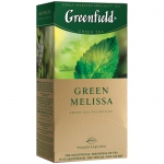 Чай Greenfield "Green Melissa", зеленый с мелиссой, 25 фольг. пакетиков по 1,5г, 0435-10
