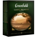 Чай Greenfield "Classic Breakfast", черный, 100 фольг. пакетиков по 2г, 0582-09