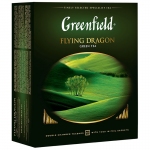 Чай Greenfield "Flying Dragon", зеленый, 100 фольг. пакетиков по 2г, 0585-09