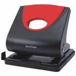 Дырокол Berlingo "Office Soft" 30л., пластиковый, красный, с линейкой, DDp_30163