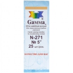 Иглы для шитья ручные Gamma N-271, 12см, 25шт. в конверте, 3140572052
