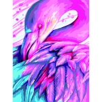 Картина по номерам на картоне ТРИ СОВЫ "Сказочный фламинго", 30*40, с акриловыми красками и кистями, КК_44038