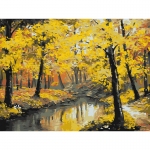Картина по номерам на картоне ТРИ СОВЫ "Осенний лес", 30*40см, с акриловыми красками и кистями, КК_44050