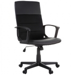 Кресло руководителя Helmi HL-E26 "Segment", экокожа/ткань черная, 283859