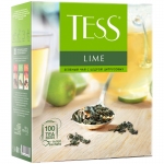 Чай Tess "Lime", зеленый с цедрой цитрусовых, 100 фольг. пакетиков по 1,5г, 0920-09