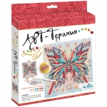 Алмазная мозаика Origami "Арт-терапия. Алмазные узоры. Тропическая бабочка", 20*20см, 6420