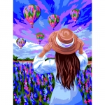 Картина по номерам на картоне ТРИ СОВЫ "Воздушные шары", 30*40, с акриловыми красками и кистями, КК_44053