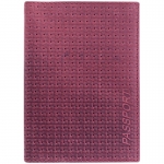Обложка для паспорта OfficeSpace кожа тип 3, темно-бордовый, плетенка, KPs_1639 / 176864