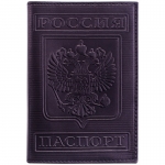 Обложка для паспорта OfficeSpace кожа тип 3, черный, тиснение "Герб", KPs_1641 / 176866