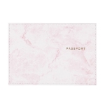 Обложка для паспорта OfficeSpace "Розовый мрамор", кожа, цветная печать, тиснение фольгой, PI_48442