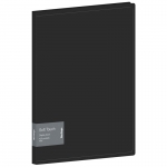 Папка с 20 вкладышами Berlingo "Soft Touch", 17мм, 700мкм, черная, с внутр. карманом, DB4_20980