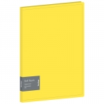 Папка с 20 вкладышами Berlingo "Soft Touch", 17мм, 700мкм, желтая, с внутр. карманом, DB4_20984