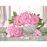 Картина по номерам на картоне ТРИ СОВЫ "Садовые розы", 30*40, с акриловыми красками и кистями, КК_44075