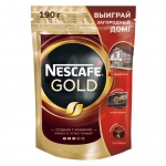 Кофе растворимый Nescafe "Gold", сублимированный, с молотым, тонкий помол, мягкая упаковка, 190г, 12448686