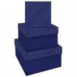 Набор квадратных коробок 3в1, MESHU "Blue style. Top", (19,5*19,5*11-15,5*15,5*9см), MS_46592
