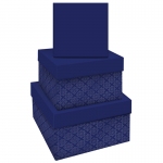 Набор квадратных коробок 3в1, MESHU "Blue style. Base", (19,5*19,5*11-15,5*15,5*9см), MS_46593