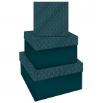 Набор квадратных коробок 3в1, MESHU "Emerald style. Top", (19,5*19,5*11-15,5*15,5*9см), MS_46594