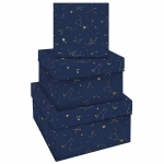Набор квадратных коробок 3в1, MESHU "Golden constellations", (19,5*19,5*11-15,5*15,5*9см), MS_46596