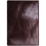 Обложка для паспорта Кожевенная мануфактура с кож. карманом, темно-коричневая, нат. кожа, Оblhm_11120
