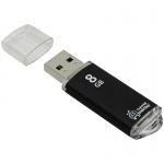 Память Smart Buy "V-Cut"  8GB, USB 2.0 Flash Drive, черный (металл. корпус ), SB8GBVC-K