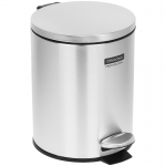 Ведро-контейнер для мусора (урна) OfficeClean Professional Simple, 5л, нержавеющая сталь, хром, 329046