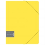Папка на резинке Berlingo "Soft Touch" А4, 600мкм, желтая, FB4_A4984