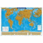 Карта твоих путешествий "Мир" политическая со скретч-покрытием Globen, 860*600мм, в тубусе, СК057