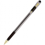 Ручка шариковая MunHwa "MC Gold" черная, 1,0мм, грип, штрих-код, BMC10-01
