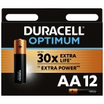 Батарейка Duracell Optimum AA (LR6) алкалиновая, 12BL, 5000394159051
