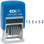 Нумератор мини автомат Colop, 3,8мм, 6 разрядов, пластик, карт. уп., S 126/BL