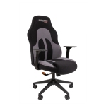 Кресло игровое Chairman "Game 11", PL, ткань черная/серая, синхромеханизм, 7096074