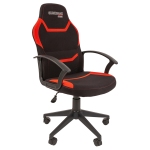 Кресло игровое Chairman "Game 9", PL, ткань черная/красная, пиастра, 7104769