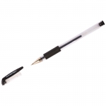 Ручка гелевая OfficeSpace черная, 0,5мм, грип, GLL10_1331