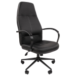 Кресло руководителя Chairman 940, экокожа черная, механизм качания, металл черный, 7103578