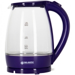 Чайник электрический Gelberk GL-471, 1,8л, 2000Вт, стекло/пластик, фиолетовый, GL-471