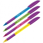 Ручка шариковая Berlingo "Triangle 110 Color" синяя, 0,7мм, грип, корпус ассорти, CBp_07115