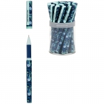 Ручка шариковая Greenwich Line "Blue flowers" синяя, 0,7мм, игольчатый стержень, грип, софт-тач, GL_24821/Pbl_32681