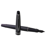 Ручка перьевая Waterman "Expert Metallic Black RT" синяя, 0,8мм, подарочная упаковка, 2119188