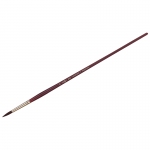 Кисть художественная синтетика бордовая Гамма "Вернисаж", круглая №16, длинная ручка, 403016