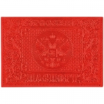Обложка для паспорта OfficeSpace "Россия", кожа, тиснение, красная, 339840