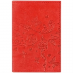 Обложка для паспорта OfficeSpace "Вдохновение", кожа, тиснение, красная, 339846
