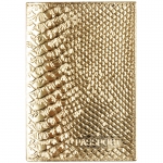 Обложка для паспорта OfficeSpace "Питон", кожа, тиснение, золотой металлик, 339851