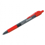 Ручка шариковая автоматическая Berlingo "Classic Pro" красная, 0,7мм, грип, CBm_70924