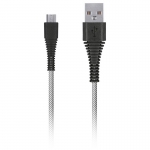 Кабель Smartbuy Сarbon, USB2.0 (A) - microUSB (B), экстрапрочный, 2A output, 1м, белый, iK-10n-2 white