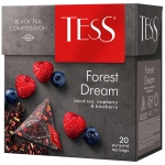 Чай Tess "Forest Dream", черный, лесные ягоды, 20 пакетиков-пирамидок по 1,8г, 0784-12