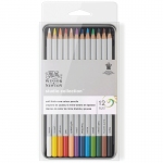 Набор цветных карандашей Winsor&Newton, 12шт., в метал. пенале, 490012