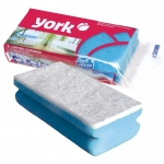 Губка для посуды York, санитарная, поролон с абразивным слоем, 13,5*7*4,3см, 1шт., 030080