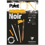 Скетчбук - альбом для смешанных техник 20л., А3 Clairefontaine "Paint ON Noir", на склейке, черный, 250г/м2, 975170C
