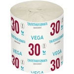 Бумага туалетная Vega, 1-слойная, 30м/рул., серая, 339242